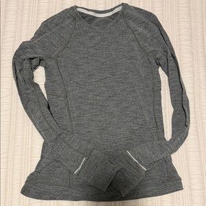 Lululemon Athletica Charcoal Long Sleeve Top